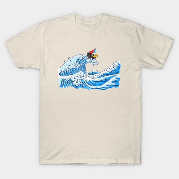 Cat top wave shirt